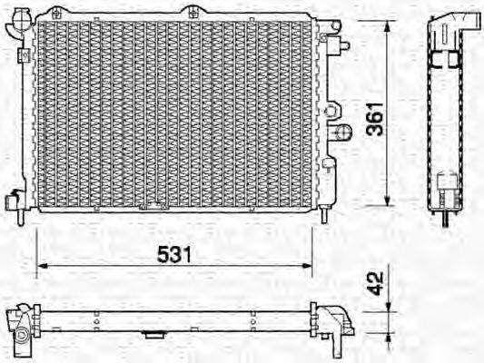 MAGNETI MARELLI 350213754000 Радіатор, охолодження двигуна