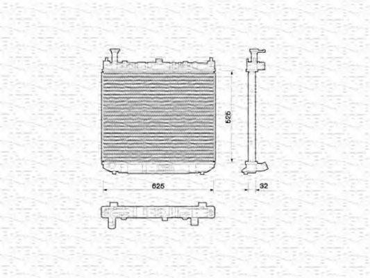 MAGNETI MARELLI 350213772000 Радіатор, охолодження двигуна