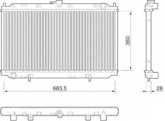 MAGNETI MARELLI 350213805000 Радіатор, охолодження двигуна