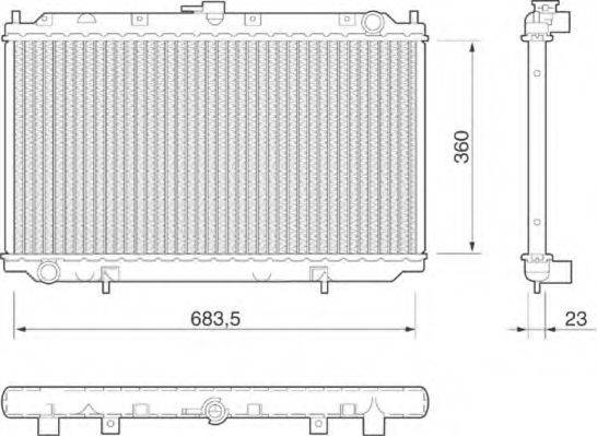 MAGNETI MARELLI 350213806000 Радіатор, охолодження двигуна