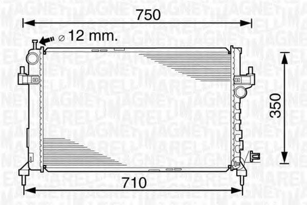 MAGNETI MARELLI 350213828000 Радіатор, охолодження двигуна