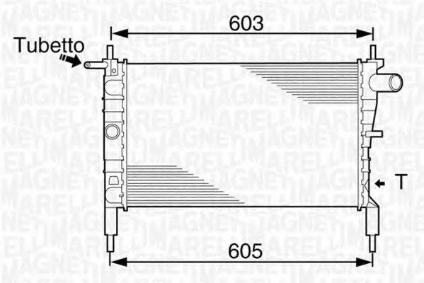 MAGNETI MARELLI 350213831000 Радіатор, охолодження двигуна