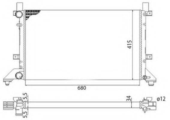 MAGNETI MARELLI 350213521003 Радіатор, охолодження двигуна