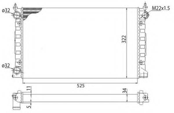 MAGNETI MARELLI 350213647003 Радіатор, охолодження двигуна