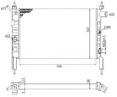 MAGNETI MARELLI 350213831003 Радіатор, охолодження двигуна