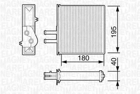 MAGNETI MARELLI 350218057000 Теплообмінник, опалення салону