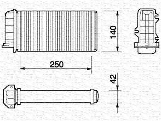 MAGNETI MARELLI 350218059000 Теплообмінник, опалення салону