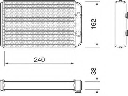 MAGNETI MARELLI 350218064000 Теплообмінник, опалення салону