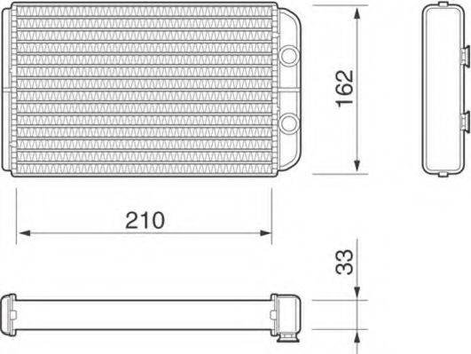 MAGNETI MARELLI 350218074000 Теплообмінник, опалення салону