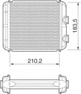 MAGNETI MARELLI 350218216000 Теплообмінник, опалення салону