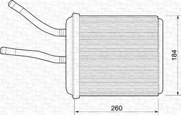 MAGNETI MARELLI 350218218000 Теплообмінник, опалення салону