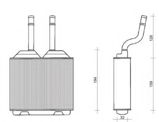 MAGNETI MARELLI 350218261000 Теплообмінник, опалення салону