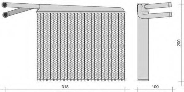 MAGNETI MARELLI 350218287000 Теплообмінник, опалення салону