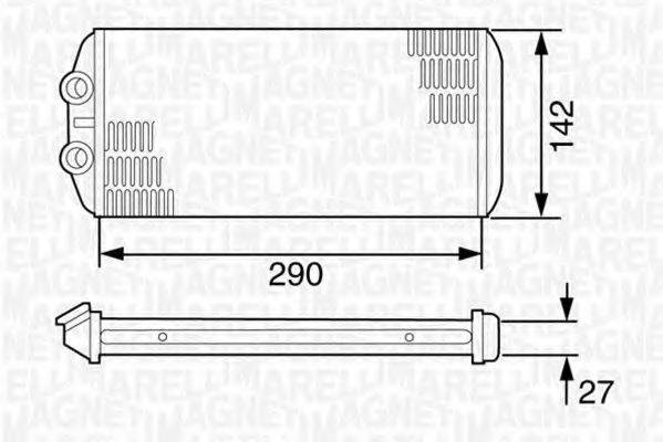 MAGNETI MARELLI 350218306000 Теплообмінник, опалення салону