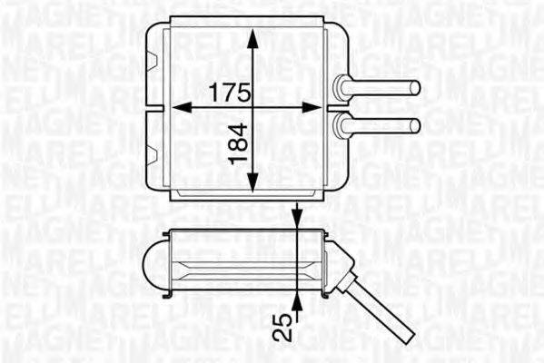 MAGNETI MARELLI 350218312000 Теплообмінник, опалення салону