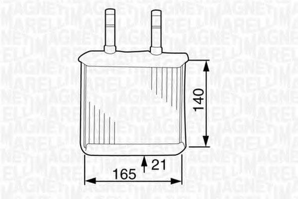 MAGNETI MARELLI 350218313000 Теплообмінник, опалення салону