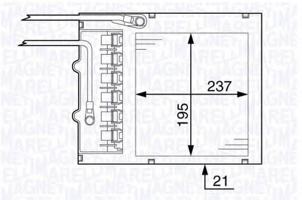 MAGNETI MARELLI 350218333000 Теплообмінник, опалення салону