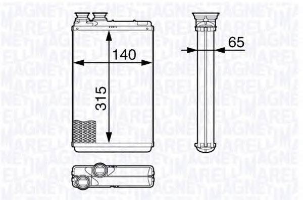 MAGNETI MARELLI 350218339000 Теплообмінник, опалення салону