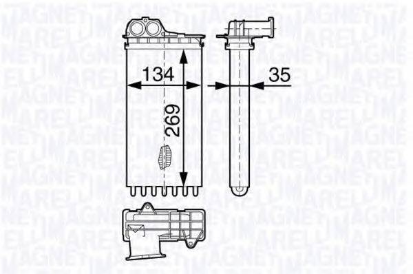 MAGNETI MARELLI 350218359000 Теплообмінник, опалення салону