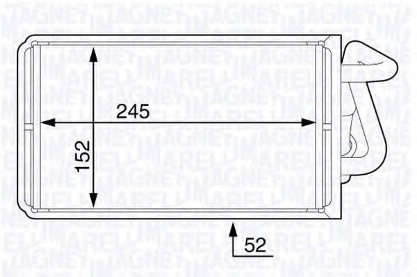 MAGNETI MARELLI 350218360000 Теплообмінник, опалення салону