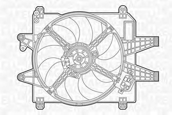 MAGNETI MARELLI 069422237010 Вентилятор, охолодження двигуна