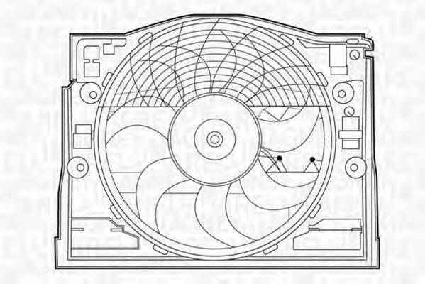 MAGNETI MARELLI 069422273010 Вентилятор, охолодження двигуна