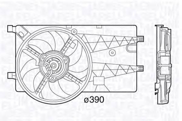 MAGNETI MARELLI 069422574010 Вентилятор, охолодження двигуна