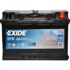 Акумулятор 70Ah-12v Exide EFB (278х175х190), R, EN760 Акумулятор 70Ah-12v Exide EFB (278х175х190), R, EN760